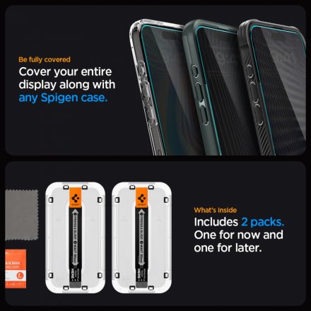 SZKO HARTOWANE SPIGEN GLAS.TR EZ FIT 2-PACK IPHONE 15 PRIVACY