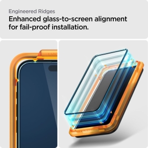 SZKO HARTOWANE SPIGEN ALM GLASS FC 2-PACK IPHONE 15 BLACK