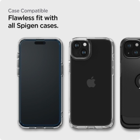 SZKO HARTOWANE SPIGEN ALM GLASS FC 2-PACK IPHONE 15 BLACK