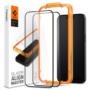 SZKO HARTOWANE SPIGEN ALM GLASS FC 2-PACK IPHONE 15 PLUS BLACK