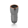 Car charger VIDVIE CC525C 2xType-C PD 20W + Type-C/Type-C cable gray