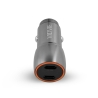 Car charger VIDVIE CC525C 2xType-C PD 20W + Type-C/Type-C cable gray