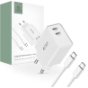TECH-PROTECT C35W 2-PORT NETWORK CHARGER PD 35W + TYPE-C CABLE WHITE