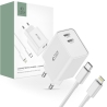 TECH-PROTECT C35W 2-PORT NETWORK CHARGER PD 35W + LIGHTNING CABLE WHITE