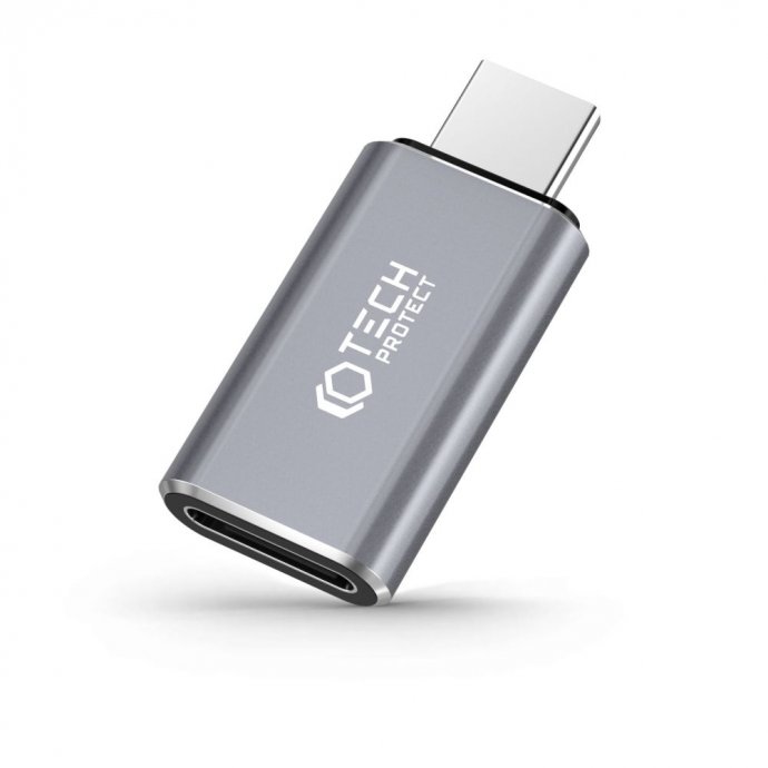 TECH-PROTECT ULTRABOOST ADAPTER TYPE-C TO LIGHTNING GREY