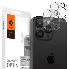 OSŁONA APARATU SPIGEN OPTIK.TR CAMERA PROTECTOR 2-PACK IPHONE 14 PRO / MAX / 15 PRO / MAX / 16 PRO / MAX CRYSTAL CLEAR
