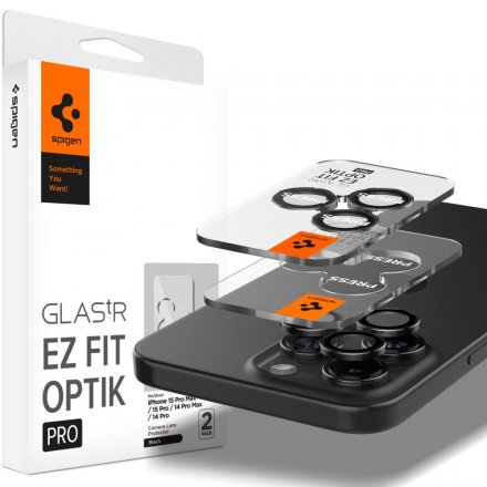 OSŁONA APARATU SPIGEN OPTIK.TR ”EZ FIT” CAMERA PROTECTOR 2-PACK IPHONE 14 PRO / PRO MAX / 15 PRO / PRO MAX CRYSTAL CLEAR