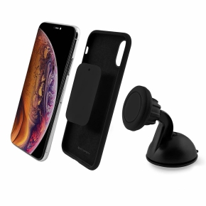YC026 Car Mount for Windshield and Dashboard Magnetic Black