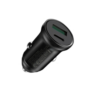 Car charger VIDVIE CC532C 30W 1xUSB+1xType-C black
