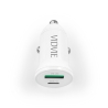 Car charger VIDVIE CC532C 30W 1xUSB+1xType-C white