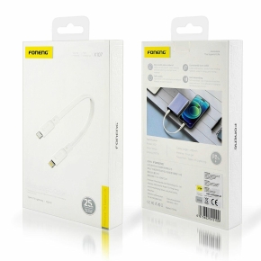 FONENG X107 Type C/iPhone PD27W Kabel, 25cm weiß