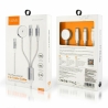Kabel VIDVIE CB4026 Type-C/Type-C + iPhone + iWatch kabelloses Laden 100W, 1,2m weiß
