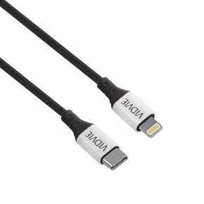 VIDVIE CB4014 Type C/iPhone 3A Cable, 1m Black
