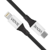Kabel VIDVIE CB4014 Typ C/iPhone 3A, 1m schwarz
