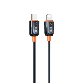VIDVIE CB4018 Type C/iPhone 3A Cable, 1m Black
