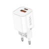 VIDVIE PLE255 Netzteil 1xUSB + 1xType C 3A 35W GaN kompatibel PD20W weiß