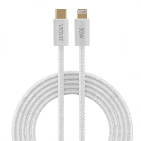 Cable VIDVIE CB4011 Type C/iPhone 30W 2m white
