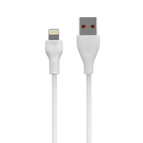 VIDVIE PLE245 2xUSB Wall Charger + iPhone Cable 2.4A White