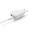 VIDVIE PLE245 Netzteil 2xUSB + iPhone Kabel 2.4A weiß