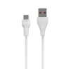 Travel charger VIDVIE PLE249 3A QC 3,0 18W USB+cable USB/Type-C white