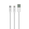 Cable VIDVIE CB471  USB/Type-C  + IPhone  2in1 5A 1.2m white