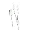 Cable VIDVIE CB471  USB/Type-C  + IPhone  2in1 5A 1.2m white
