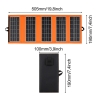 Solarpanel A02 10W, 1x USB schwarz-orange