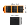 Solarpanel A04 15W, 1xUSB schwarz-orange