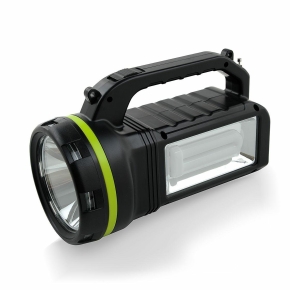 10W Solar Flashlight Black