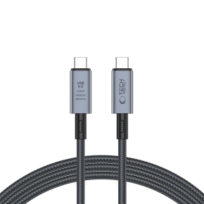 TECH-PROTECT ULTRABOOST MAX USB 4.0 8K 40GBPS TYPE-C CABLE PD 240W 200CM GREY