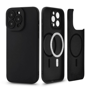 Etui SOFTY MAGSAFE für Apple iPhone 15+ schwarz