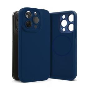 SOFTY MAGSAFE Case for Apple iPhone 12 Navy Blue