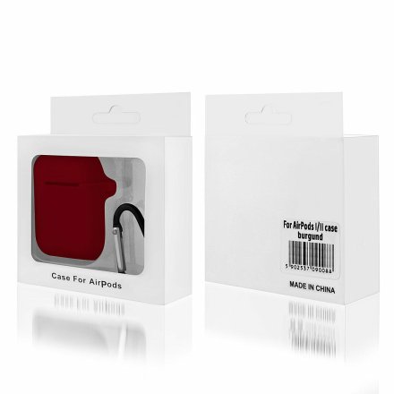 etui do apple airpods i ii burgundo