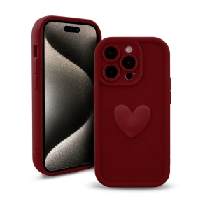 HEARTS Case for Xiaomi REDMI 13C 4G Burgundy
