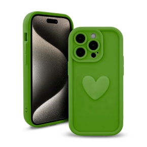 Etui HEARTS für Apple iPhone 13 grün