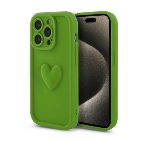 Etui HEARTS für Apple iPhone 14 PRO grün