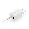 Travel charger VIDVIE PLE248 3A PD 20 W USB+Type-C+cable Type-C/ iPhone white