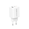 Travel charger VIDVIE PLE248 3A PD 20 W USB+Type-C+cable Type-C/ iPhone white