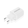 Travel charger VIDVIE PLE248 3A PD 20 W USB+Type-C+cable Type-C/ iPhone white