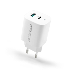 Travel charger VIDVIE PLE248 3A PD 20W  USB+Type-C white