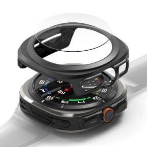 RINGKE SLIM & TEMPERED GLASS SAMSUNG GALAXY WATCH ULTRA 2024 / 2025 (47 MM) TITANIUM BLACK