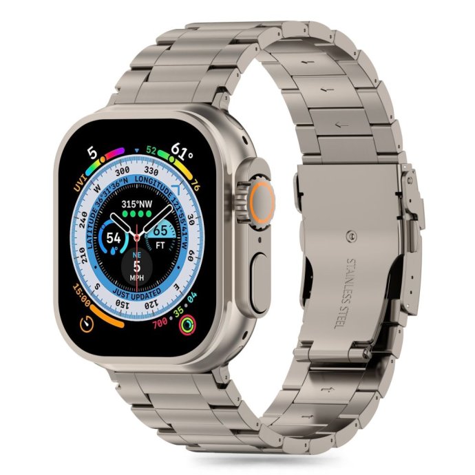 TECH-PROTECT STAINLESS PRO APPLE WATCH 4 / 5 / 6 / 7 / 8 / 9 / SE / ULTRA  1/ 2 (42 / 44 / 45 / 49 MM) TITANIUM