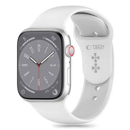 TECH-PROTECT SILICONE APPLE WATCH 4 / 5 / 6 / 7 / 8 / 9 / SE (38 / 40 / 41 MM) WHITE
