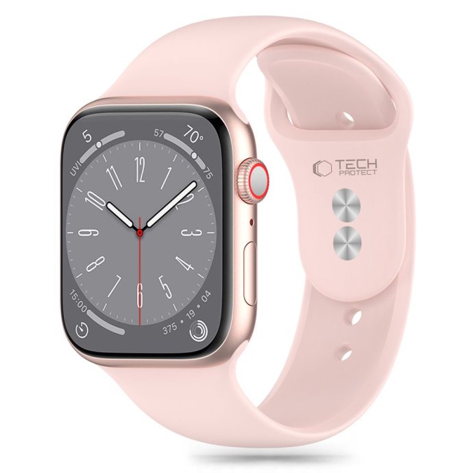 TECH-PROTECT SILICONE APPLE WATCH 4 / 5 / 6 / 7 / 8 / 9 / SE (38 / 40 / 41 MM) LIGHT PINK