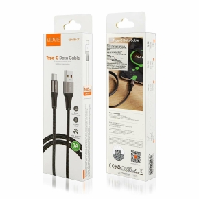 Kabel VIDVIE CB4038 USB/Type C 3A, 2m czarny