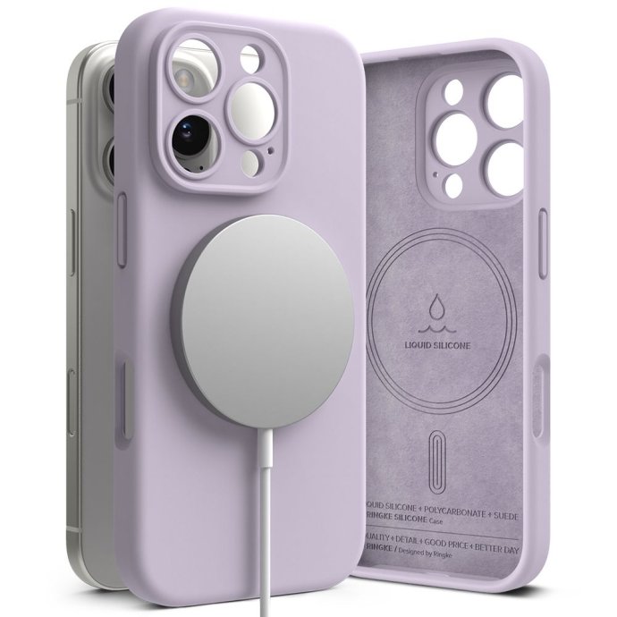 RINGKE SILICONE MAGNETIC MAGSAFE IPHONE 16 PRO LIGHT PURPLE