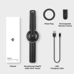 SPIGEN S580W MAGSAFE BLUETOOTH SELFIE STICK TRIPOD BLACK