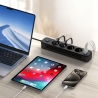 TECH-PROTECT PCL4X3 POWER STRIP LONG 2 USB & 1 TYPE-C & 4 SOCKET 200CM BLACK
