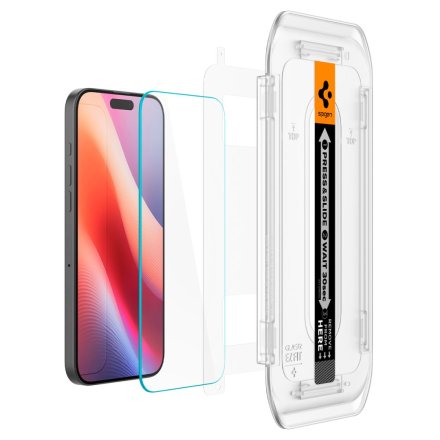 SZKŁO HARTOWANE SPIGEN GLAS.TR ”EZ FIT” IPHONE 16 PRO CLEAR