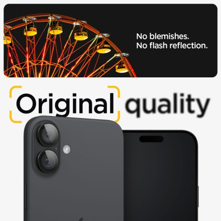 OSŁONA APARATU SPIGEN OPTIK PRO GLAS.TR ”EZ FIT” CAMERA PROTECTOR 2-PACK IPHONE 16 / 16 PLUS BLACK